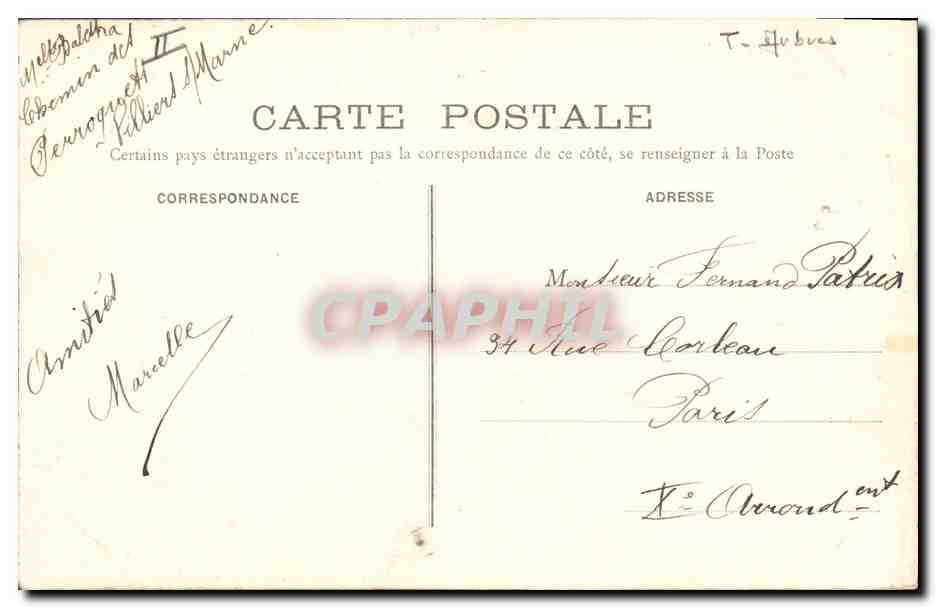 CPA Arbre Villiers sur Marne Le cedre du desert  — Back