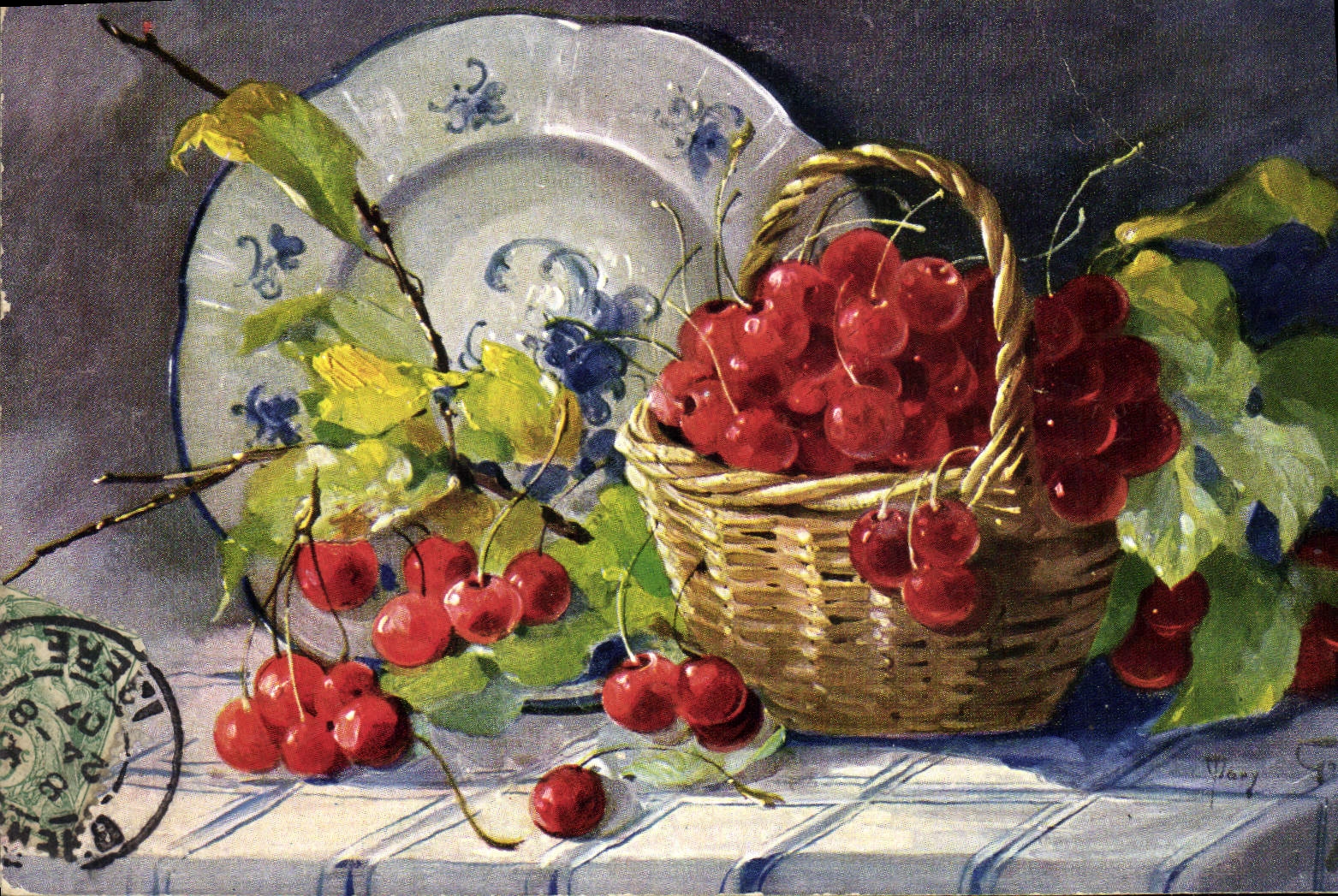 Nature morte aux cerises — Mary G. — Série 16.4