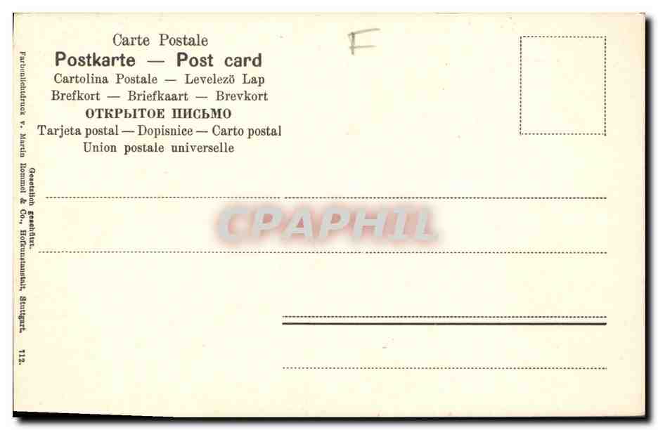 CPA Fruits  — Rückseite