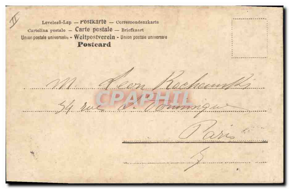 CPA Fantaisie Femme Chiffres Chiffre 4  — Verso