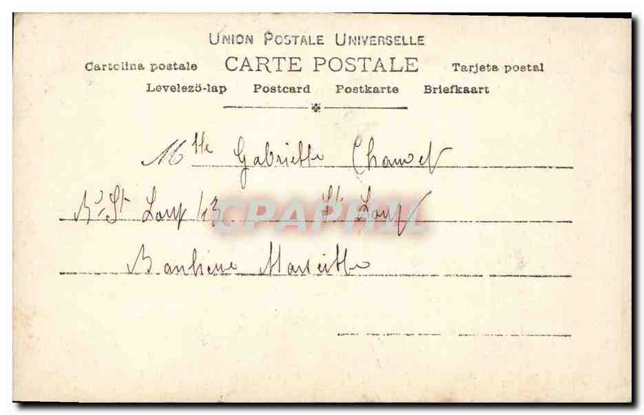 Femme en robe de bal — éditeur Partiinger, Paris — n° 837/1 — Verso