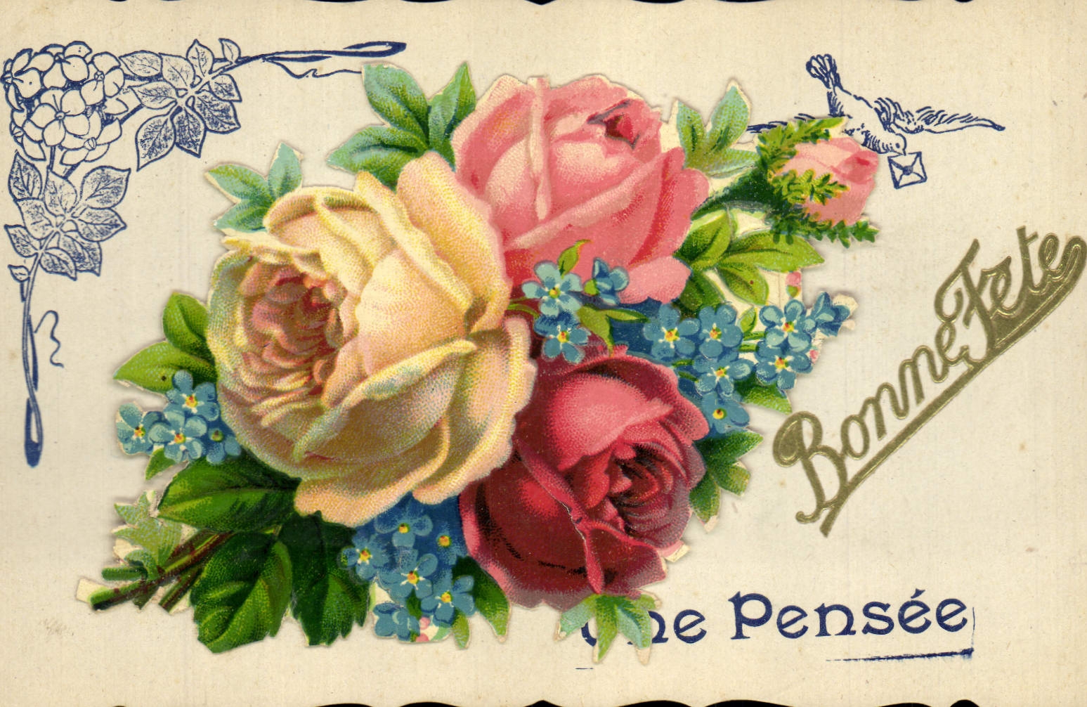CPA Fantaisie Fleurs 