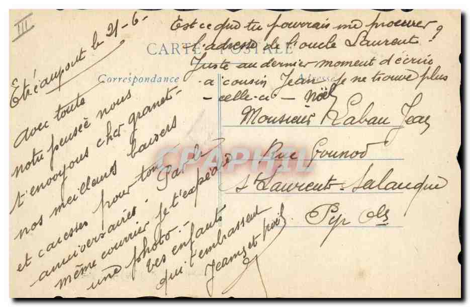 CPA Fantaisie Fleurs  — Verso