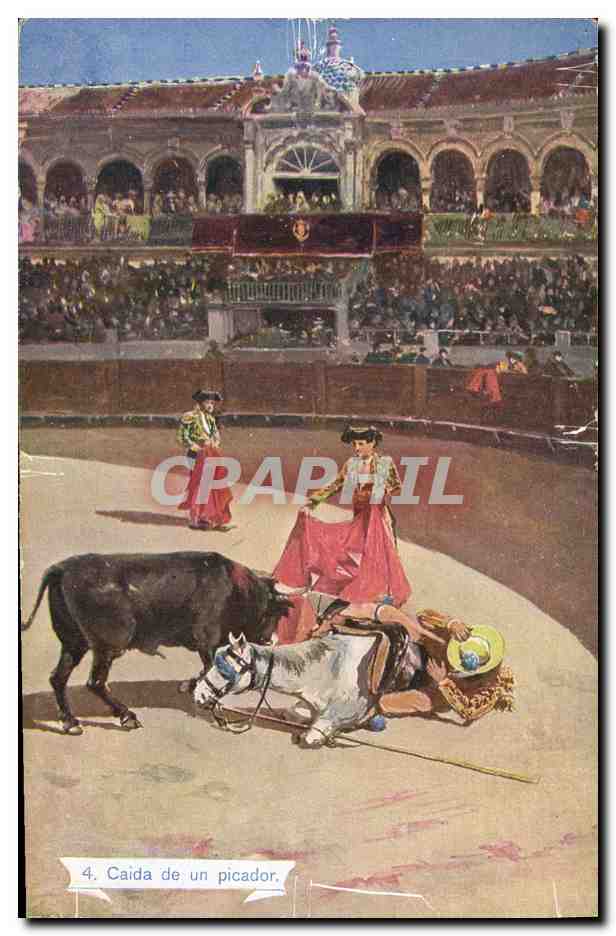Caída de un picador — scène de tauromachie — série 4