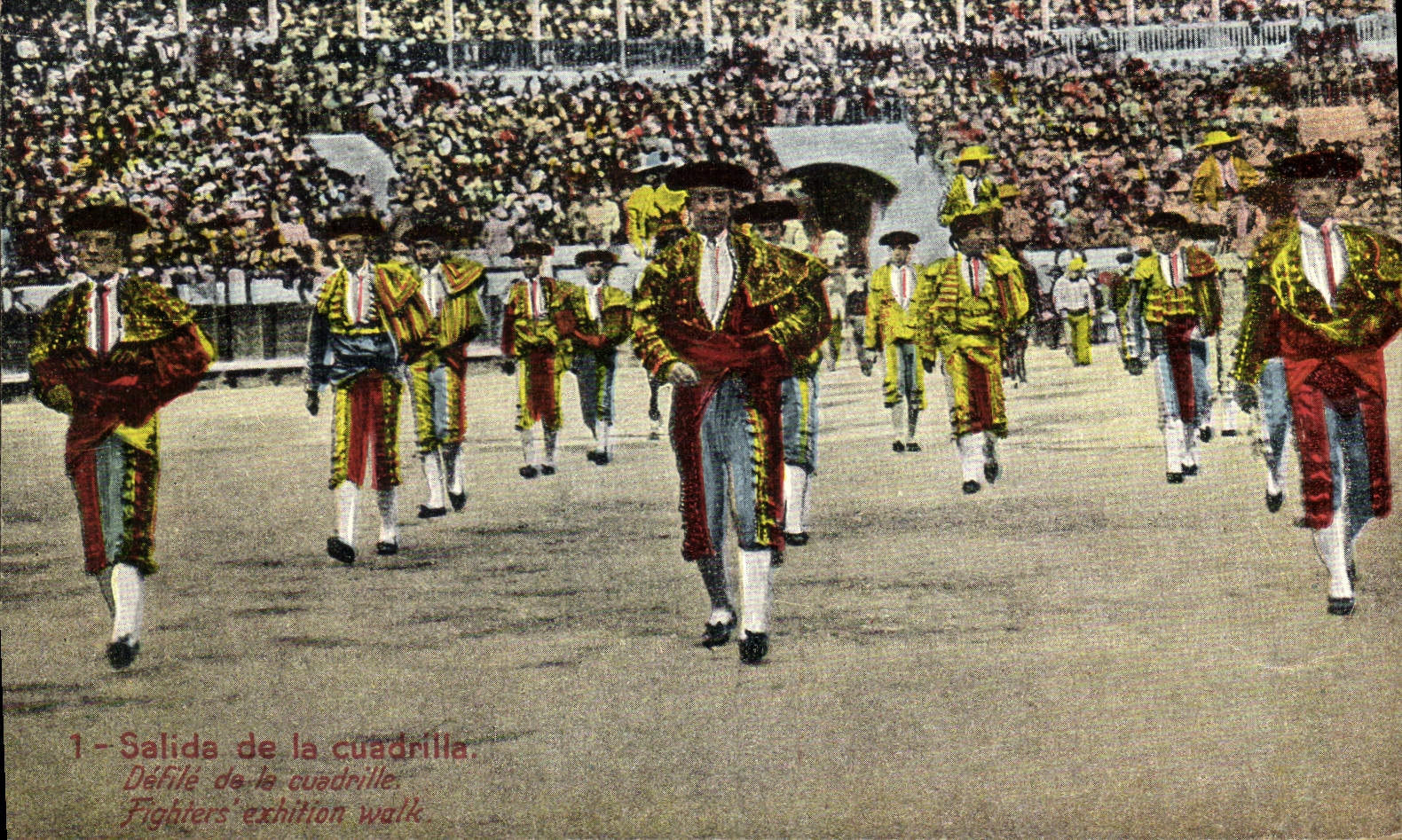 CPA Corrida Course de taureaux Salida de la cuadrilla 
