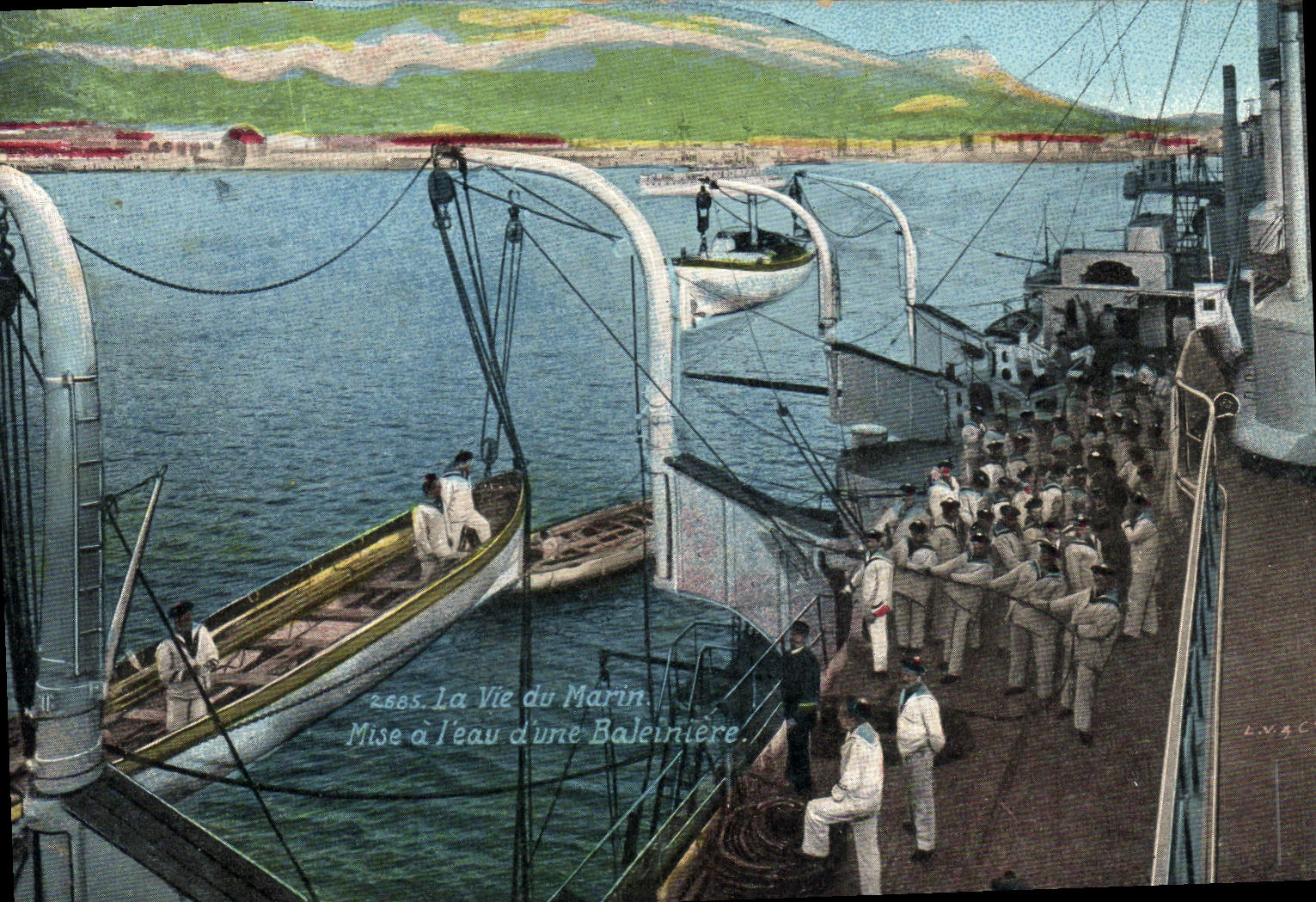 Mise à l'eau d'une Baleinière — La Vie du Marin — LVAC, n° 2585