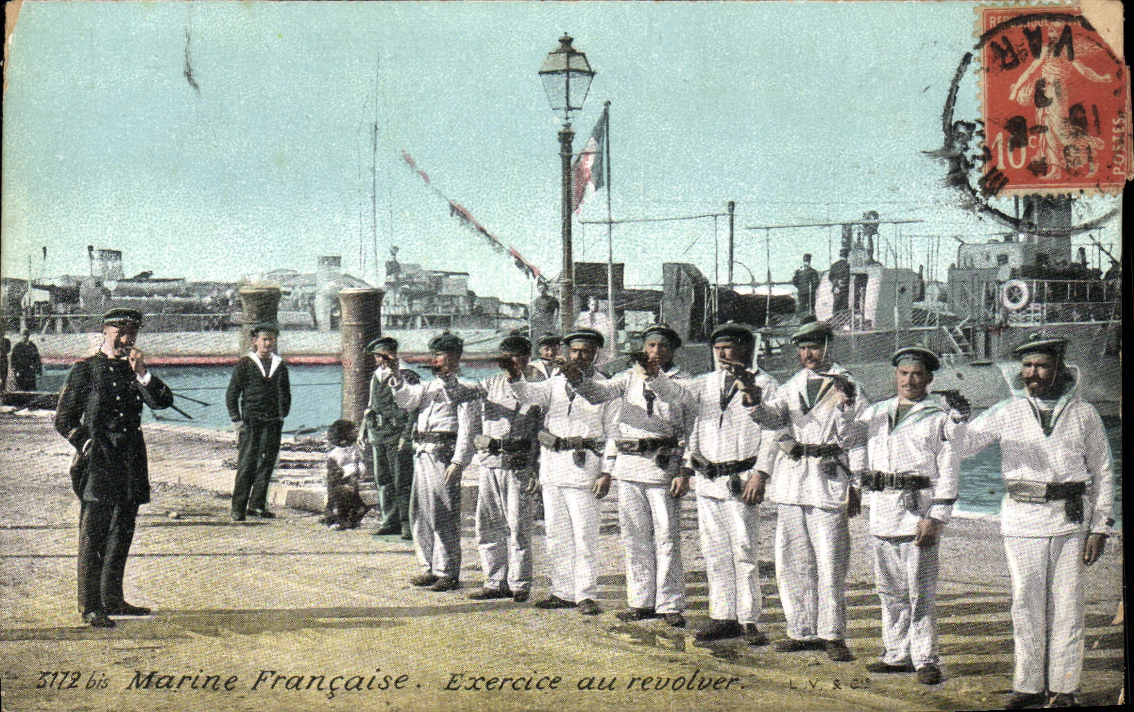 Marine Française — Exercice au revolver — L.V. & Cie, n° 5112 bis
