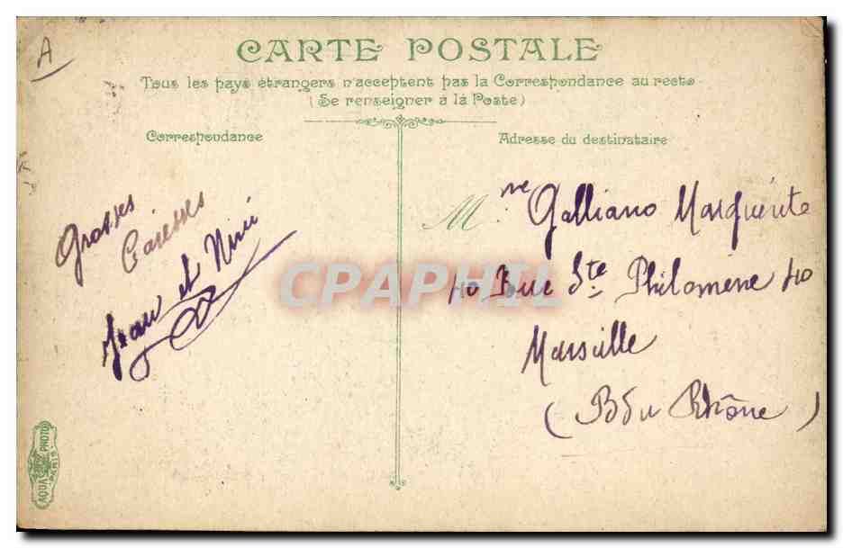Marine Française — Exercice au revolver — L.V. & Cie, n° 5112 bis — Verso