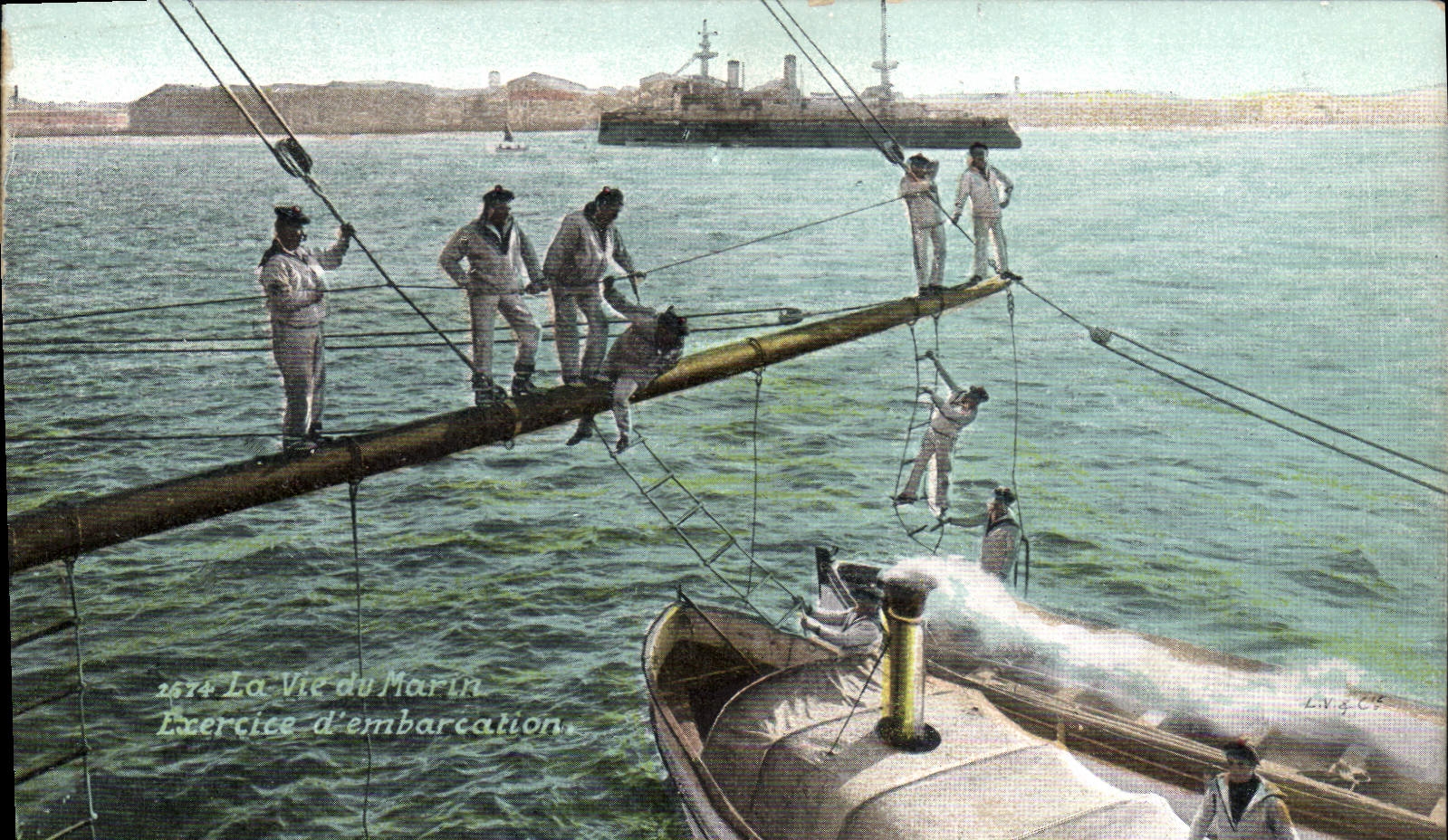 Exercice d'embarcation — La Vie du Marin — éditeur LAVACH