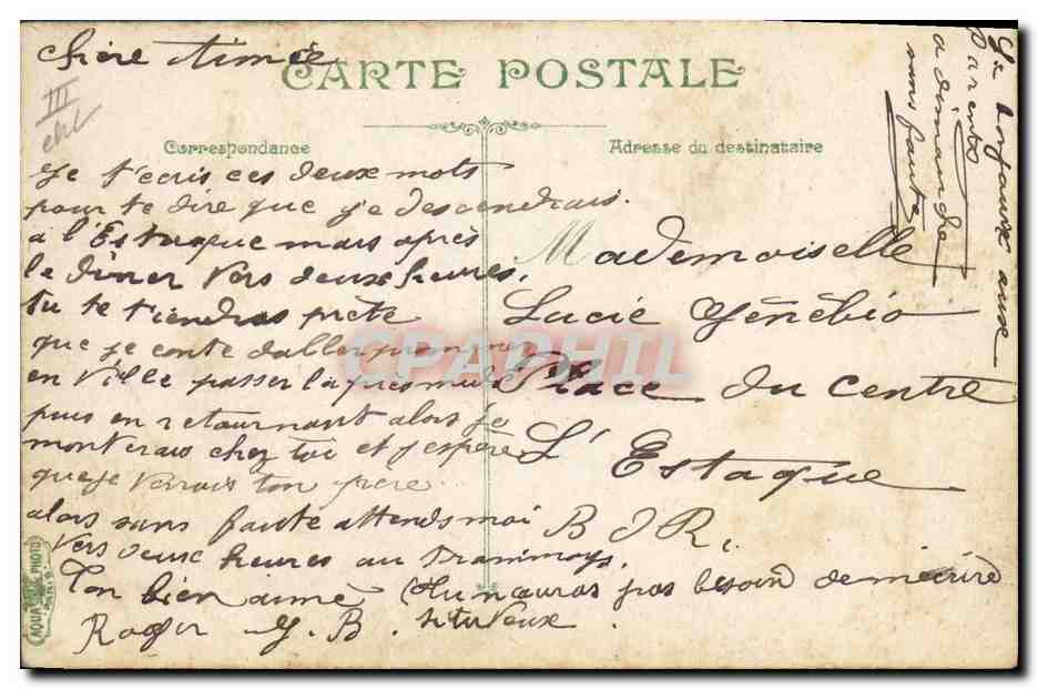 La Vie du Marin — École de matelotage — L.V. & Cie, n° 2676 — Reverso