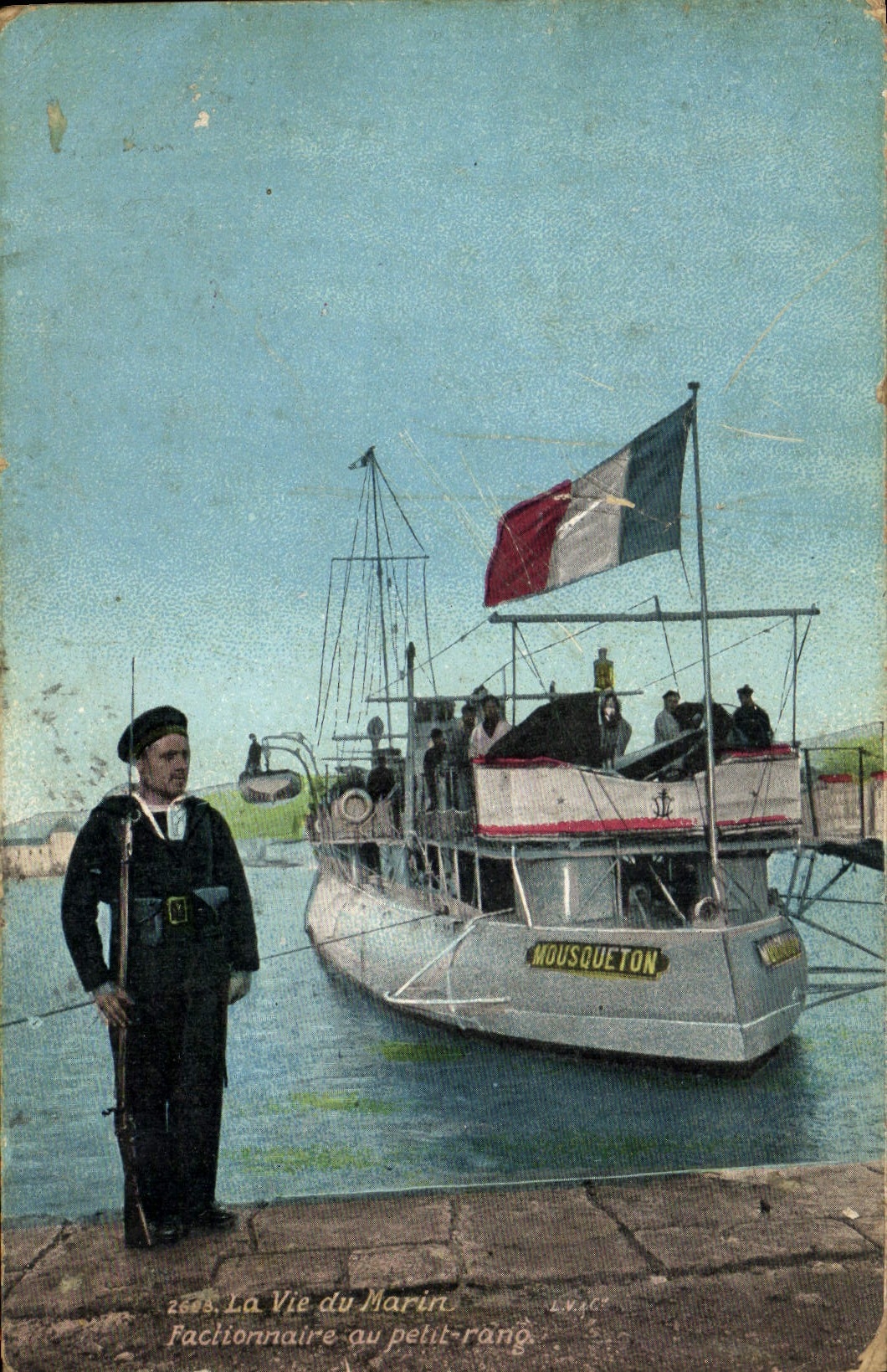 CPA Militaria Marins La vie du marin Factionnaire au petit rang