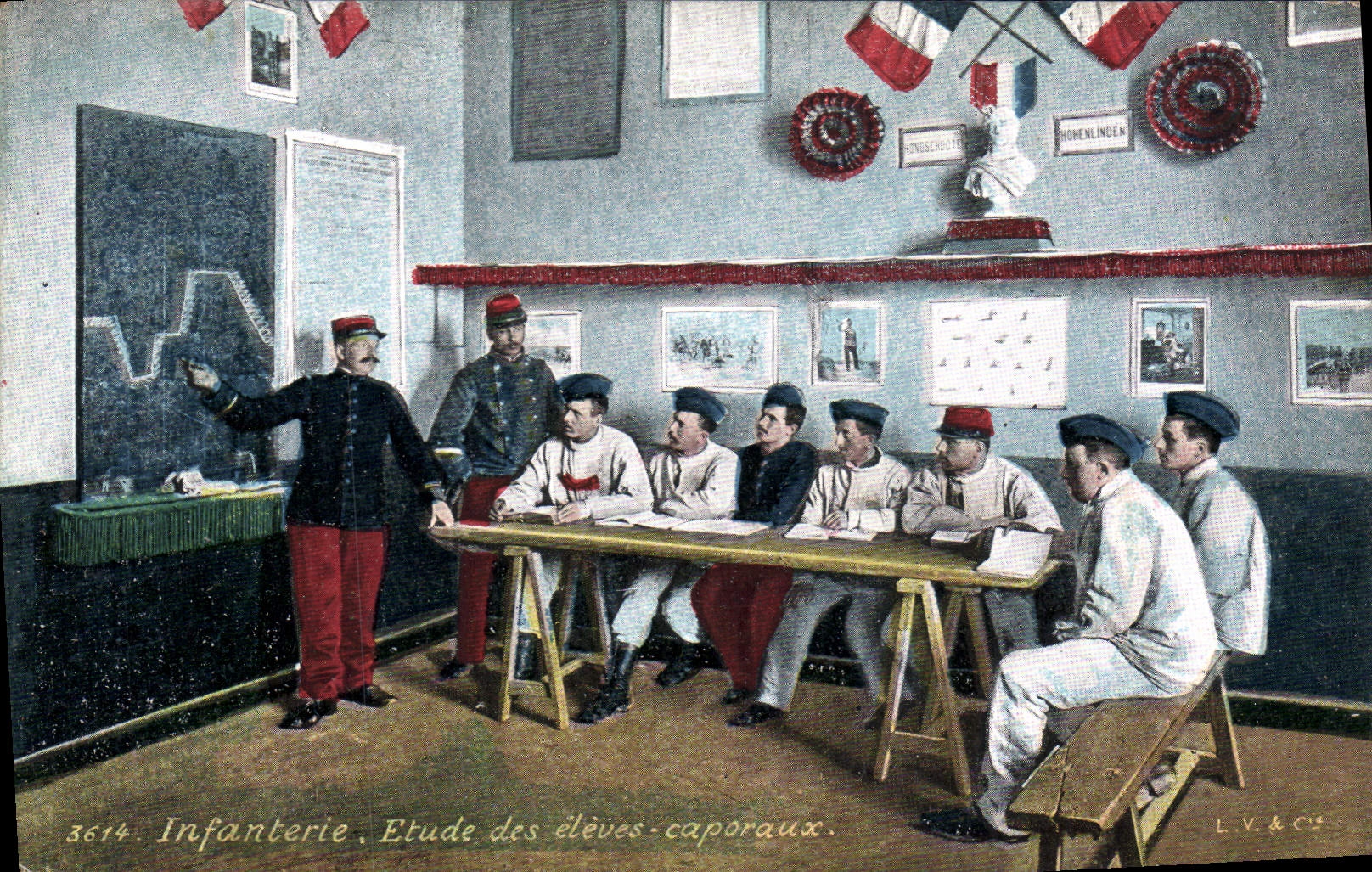 Infanterie — Étude des élèves-caporaux — L.V. & Cie, n° 3614