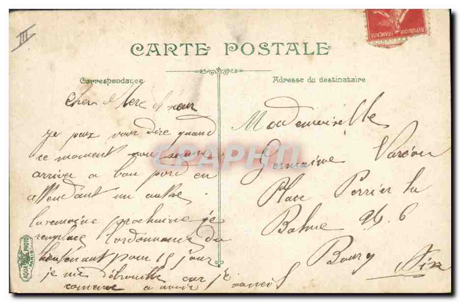 Infanterie. Battage des couvertures — L.V. & Cie, n° 3596 — Reverso