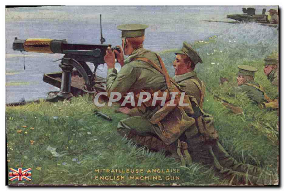 Mitrailleuse anglaise — English machine gun — éditeur non visible, n° de série 2