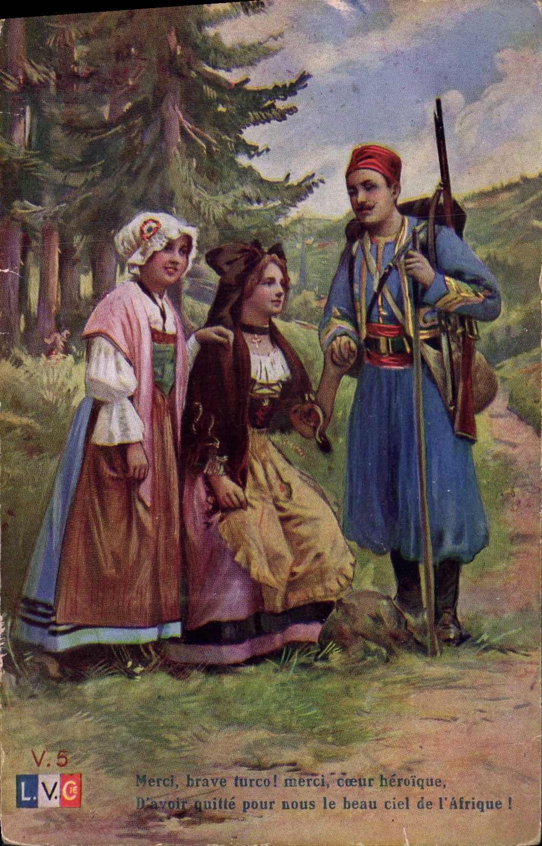 Deux jeunes filles et un soldat turc — V.5 — L.V.C.