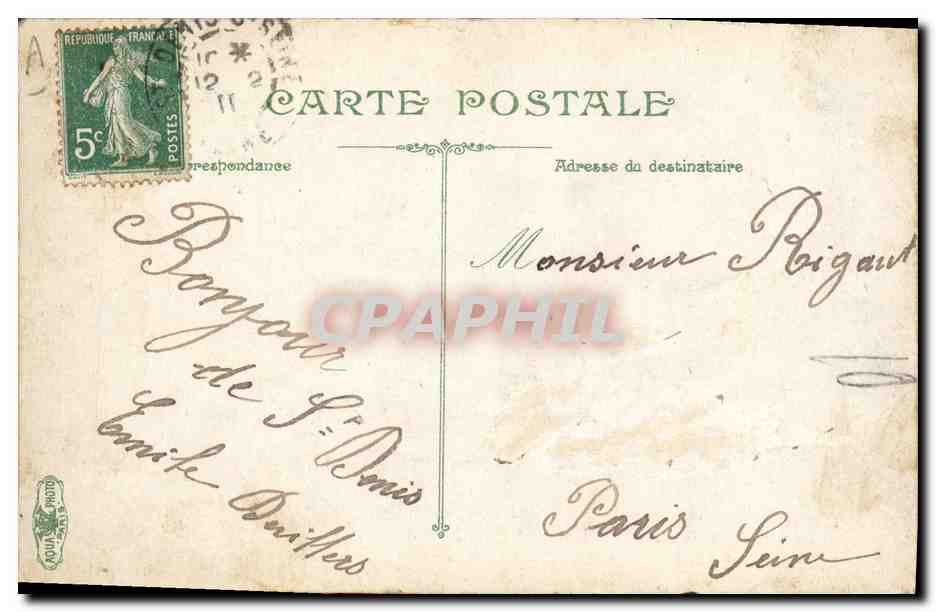 Infanterie. La corvée de quartier — 3518 — V. & C. Éditeur — Verso
