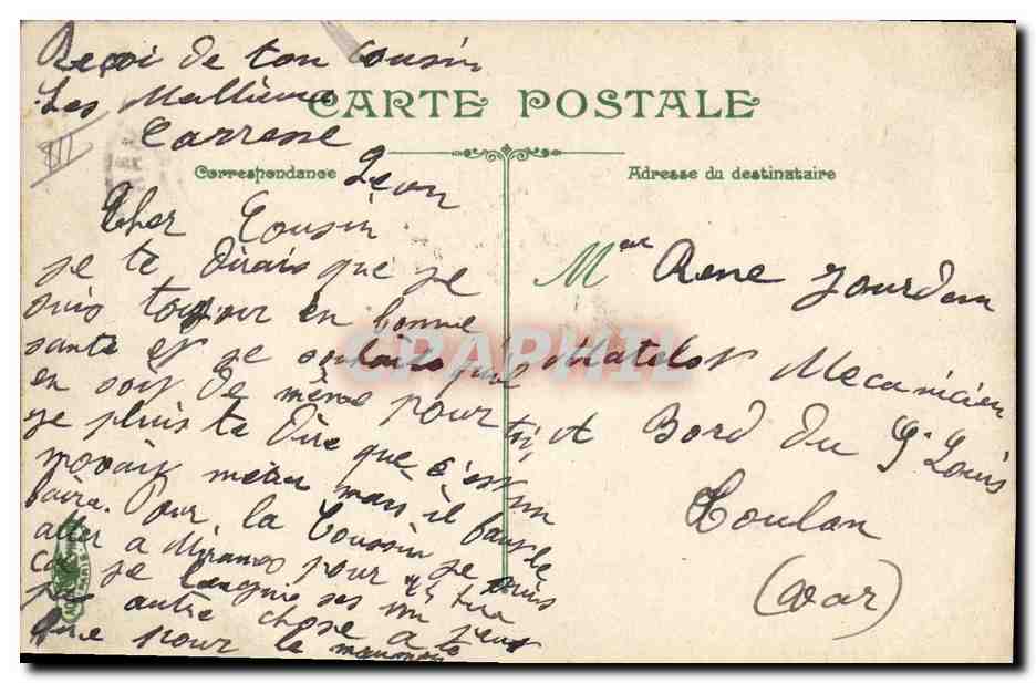 École des tambours — Infanterie — L.V. & Cie, n° 5580 — Verso