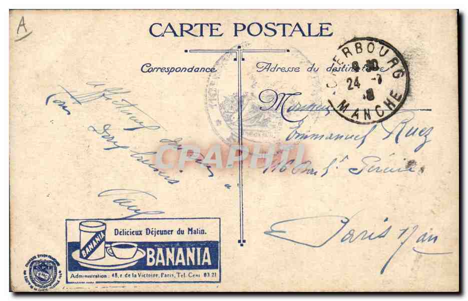CPA Militaria General Maud'Huy Banania  — Verso