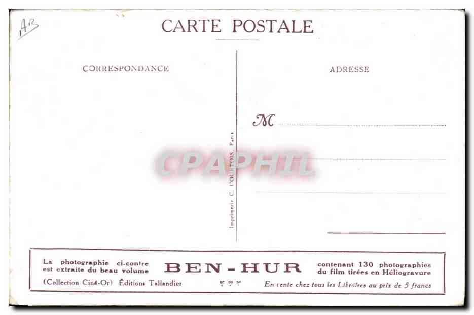 Messala révèle à Ben-Hur l'orgueil dominateur de Rome — scène tirée du film Ben-Hur — Éditions Tallandier — Verso