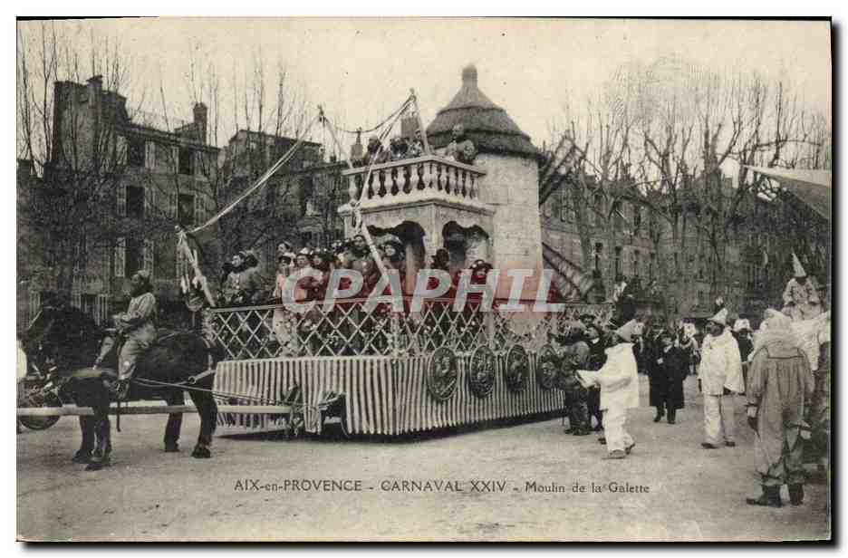 CPA Carnaval Aix en Provence Carnaval XXIV Moulin de la Galette 