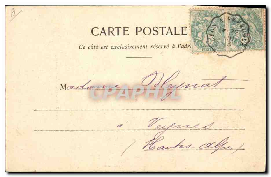 CPA Folklore Zet et Zette Ne te fache pas  — Verso