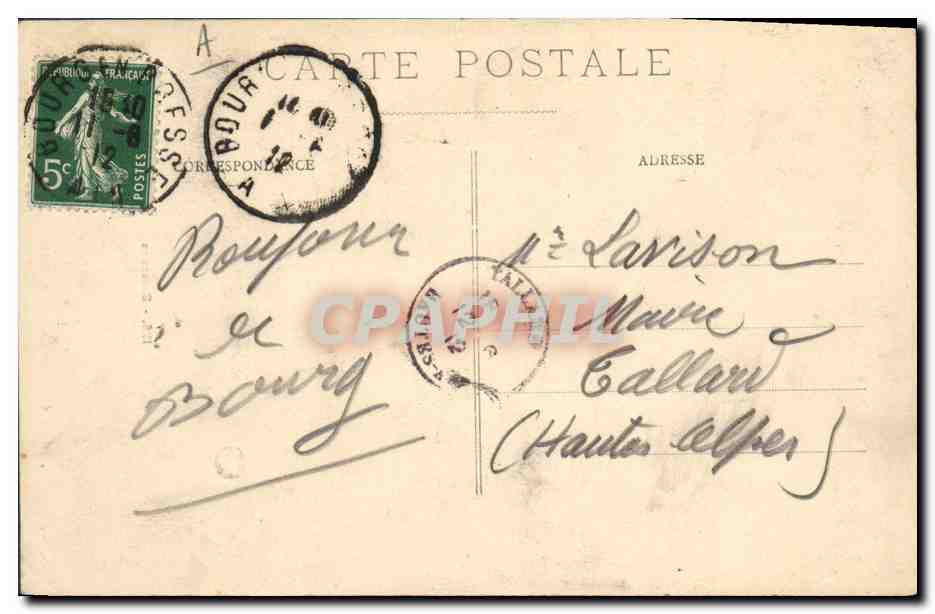 CPA Folklore Bressane  — Verso