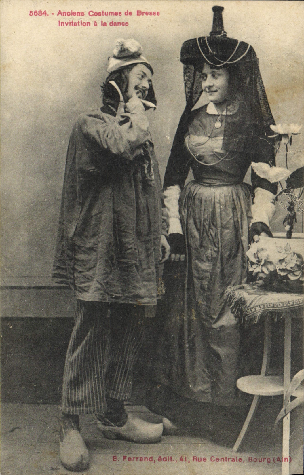 CPA Folklore Anciens costumes de Bresse Invitation a la Bresse 