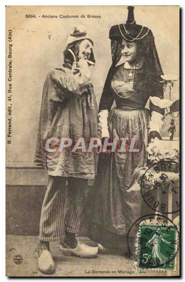 CPA Folklore Anciens costumes de Bresse 