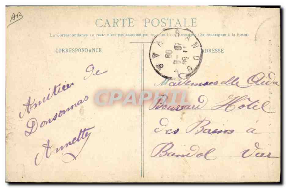 CPA Folklore Anciens costumes Bressans Les courtisailles  — Verso
