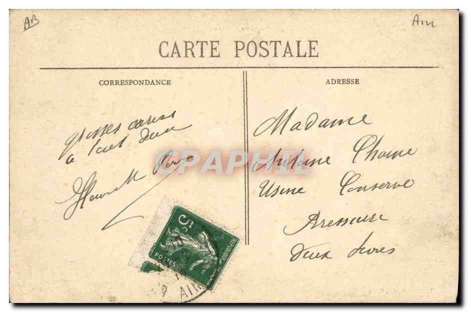 CPA Folklore Bapteme Bressan  — Verso