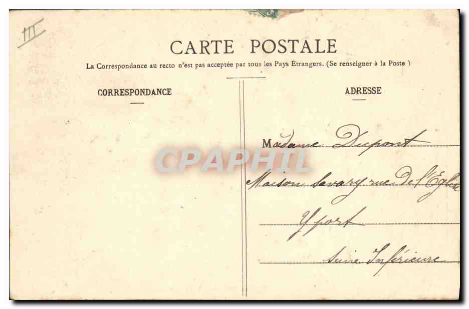 CPA Folklore Bapteme Bressan  — Verso