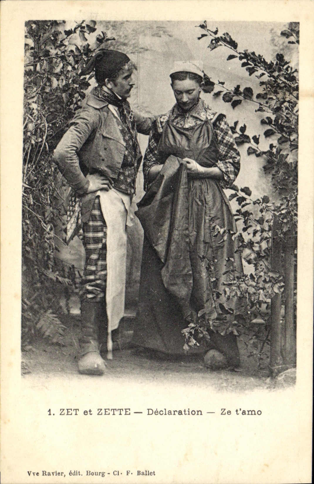CPA Folklore Zet et Zette Declaration 