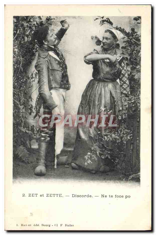 CPA Folklore Zet et Zette Discorde 