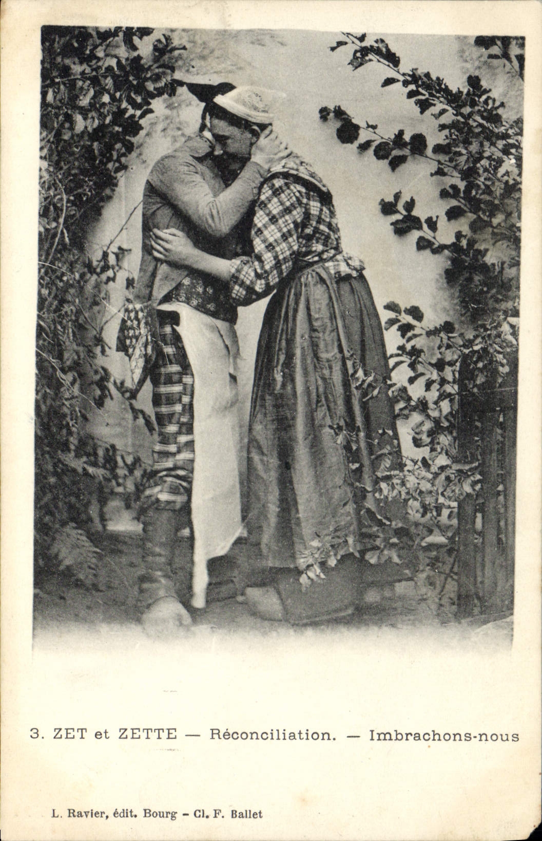 CPA Folklore Zet et Zette Reconciliation 