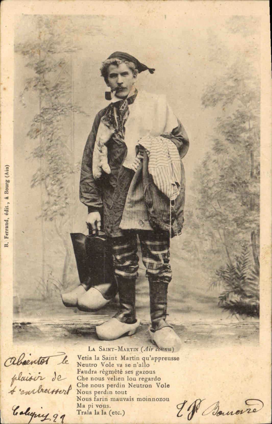 CPA Folklore La Saint Martin 