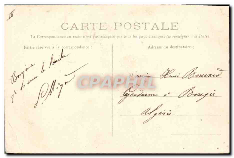CPA Folklore La Liaudaine  — Verso