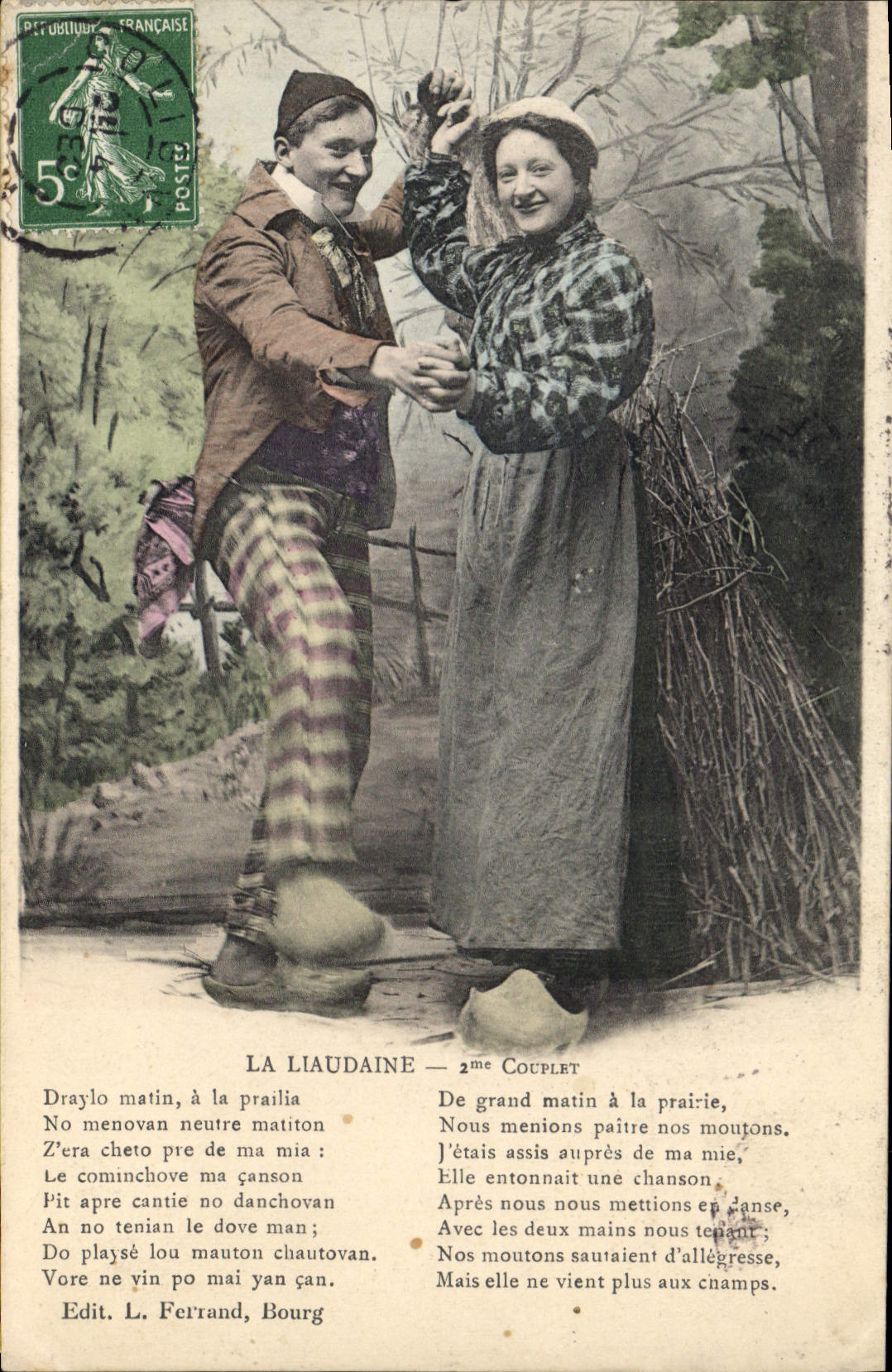 CPA Folklore La Liaudaine 