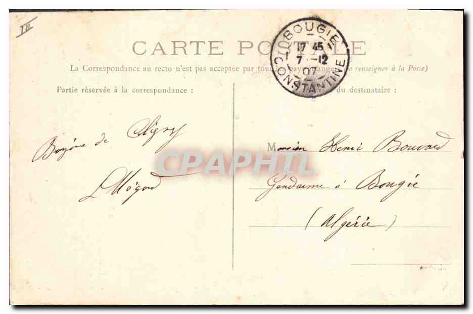 CPA Folklore La Liaudaine  — Verso