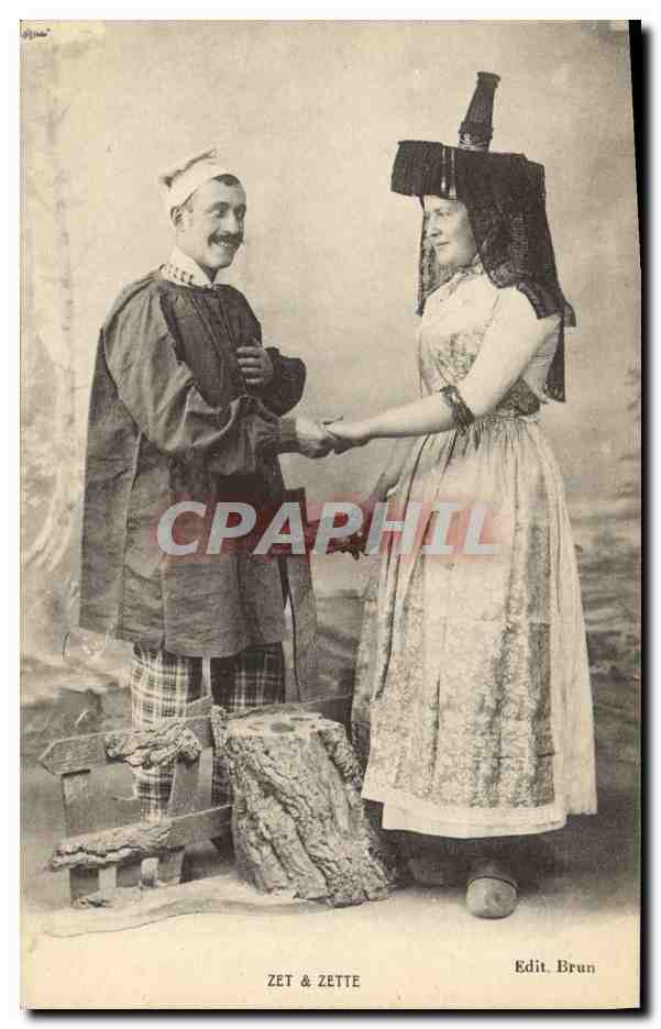 CPA Folklore Zet & Zette 