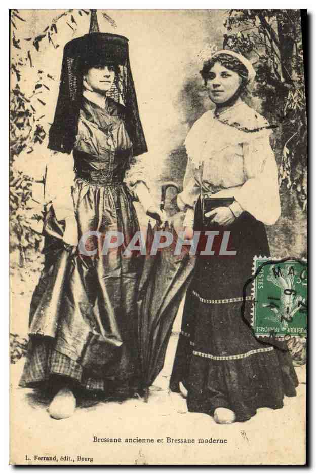 CPA Folklore Bressane ancienne et Bressane moderne 