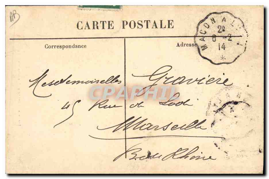 CPA Folklore Bressane ancienne et Bressane moderne  — Verso