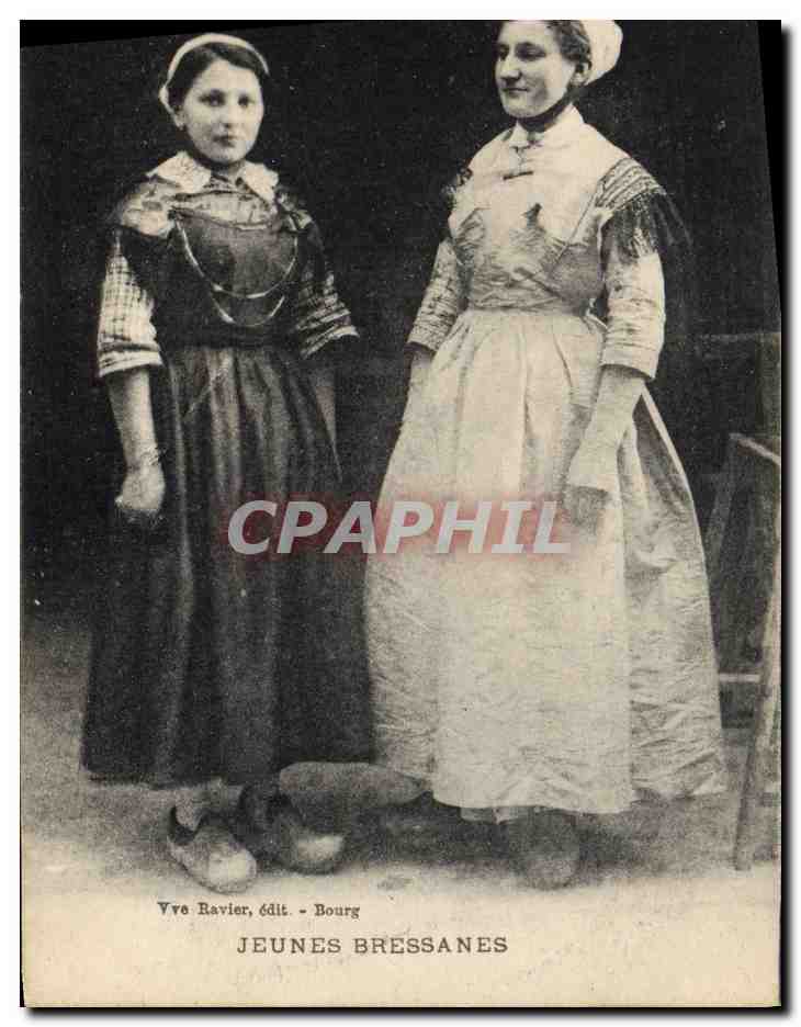 CPA Folklore Jeunes Bressanes 