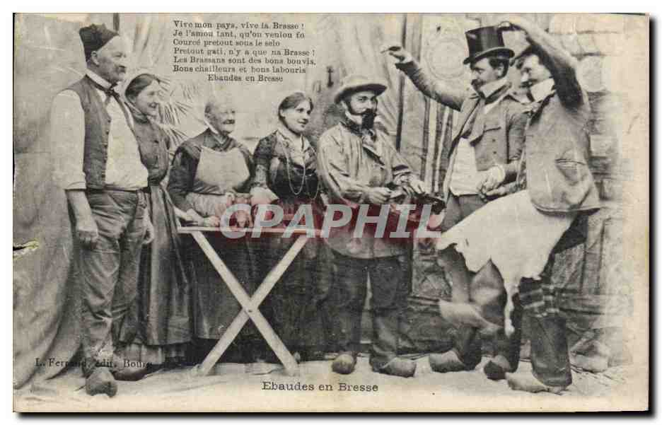 CPA Folklore Ebaudes en Bresse 