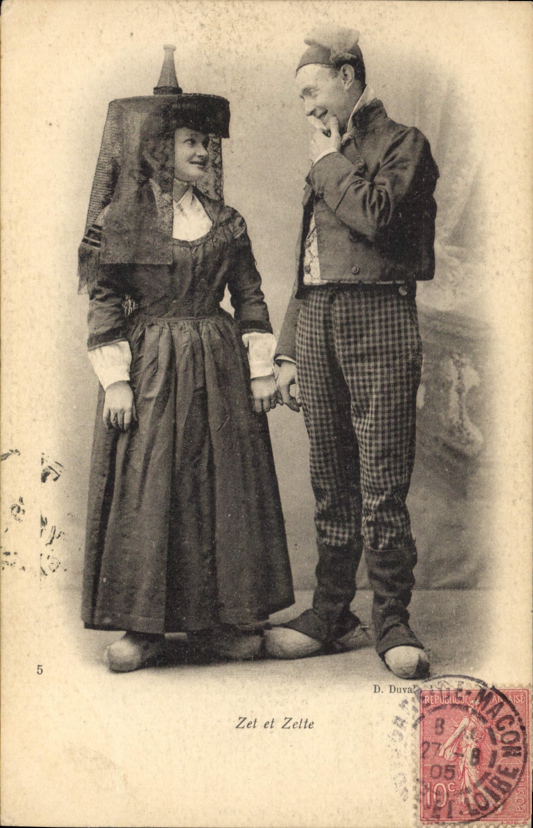 CPA Folklore Zet et Zette 