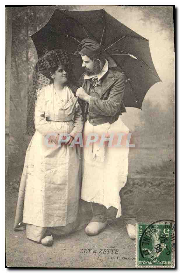 CPA Folklore Zet et Zette 