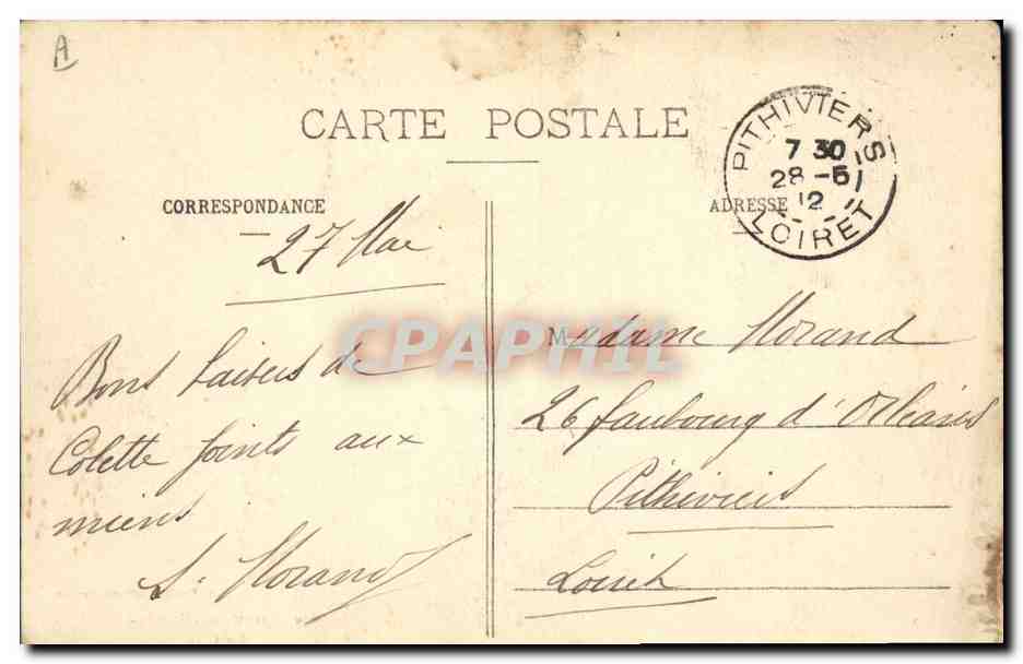 CPA Folklore Morvan le Gue Vaches  — Verso