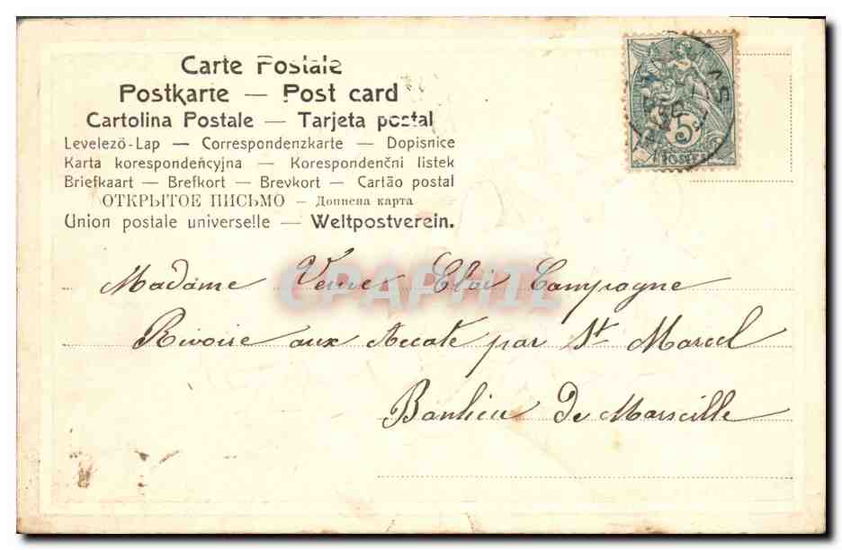 CPA Fantaisie Fleurs  — Rückseite