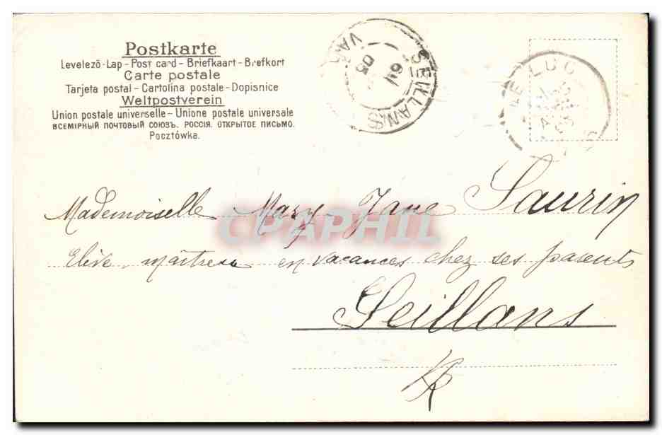 CPA Fantaisie Fleurs  — Verso