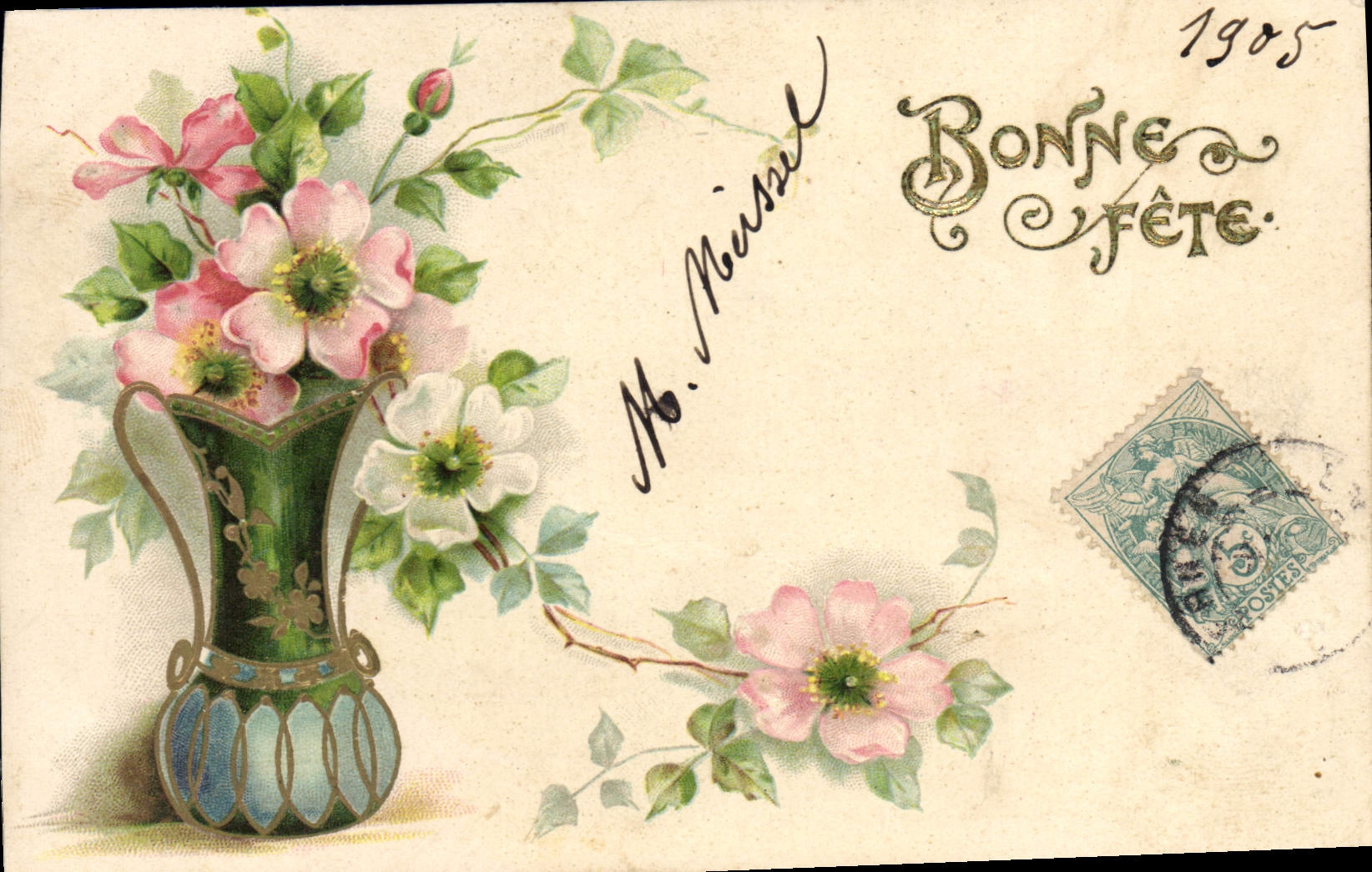CPA Fantaisie Fleurs 
