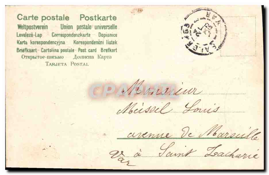 CPA Fantaisie Fleurs  — Rückseite